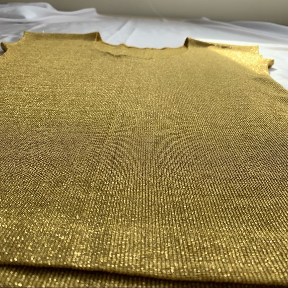 VTG Ana California Gold Knit Sleeveless Top - Picture 7 of 15